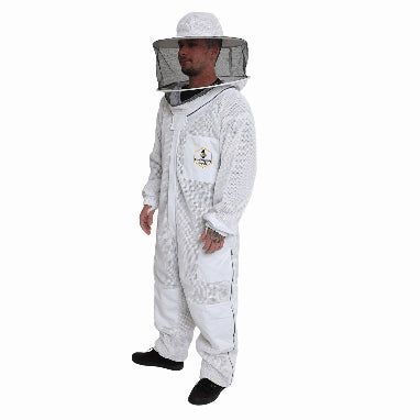 Adult beekeeper in full protective suit 
beeekeeping suit