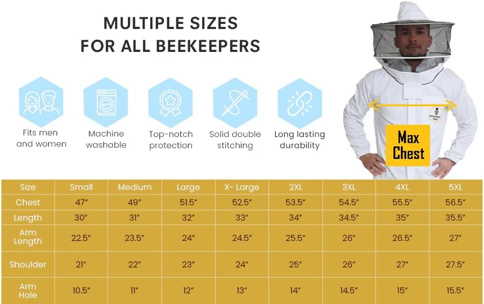size chart of cotton jacket
