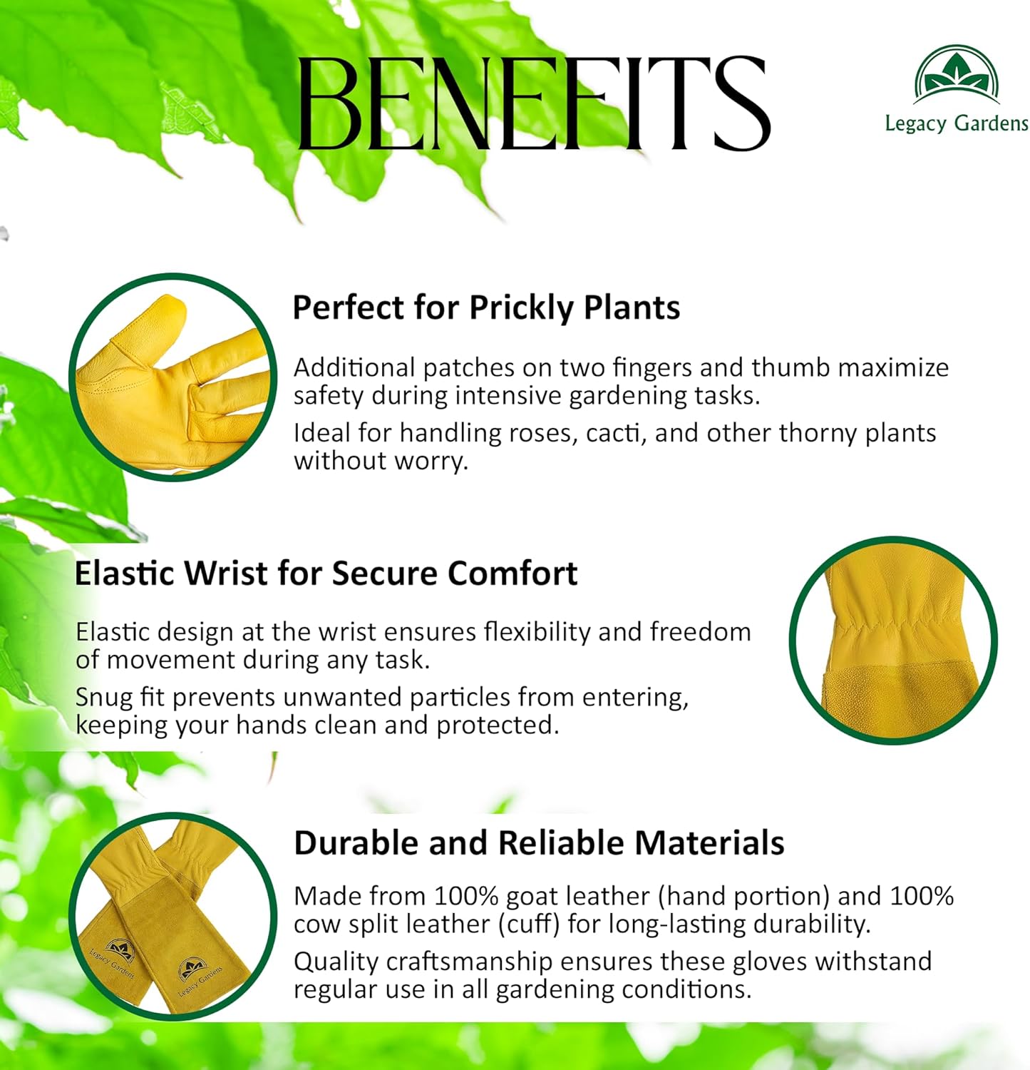 A pair of sturdy gardening gloves featuring a vibrant design, with reinforced palms and fingers for added protection. Ideal for planting, pruning, and general outdoor gardening tasks, providing both comfort and grip.