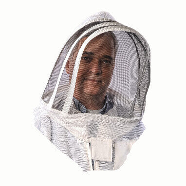 Replacement ultralight vented beekeeping jacket veil with round fencing