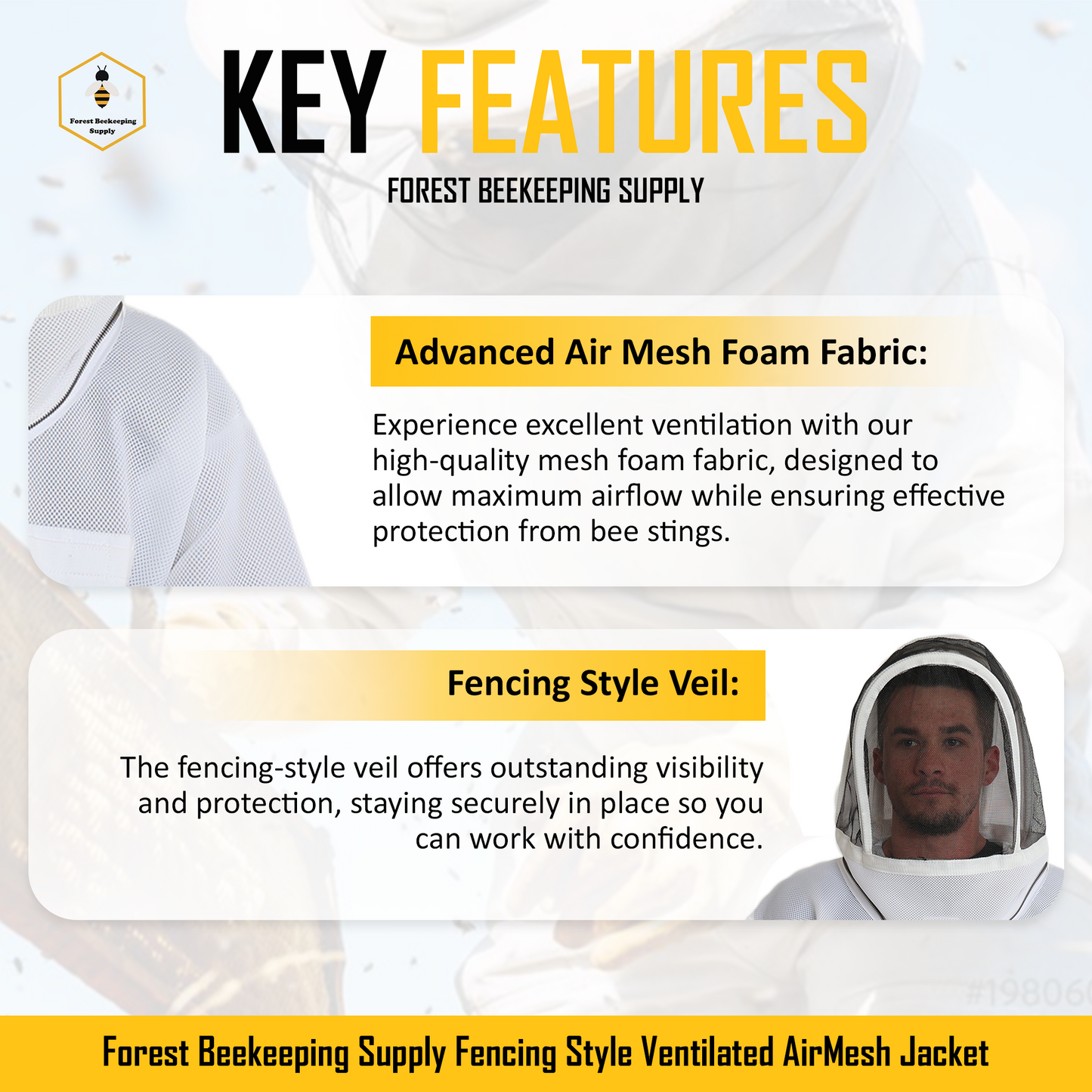 key features of beekeeping jacket
