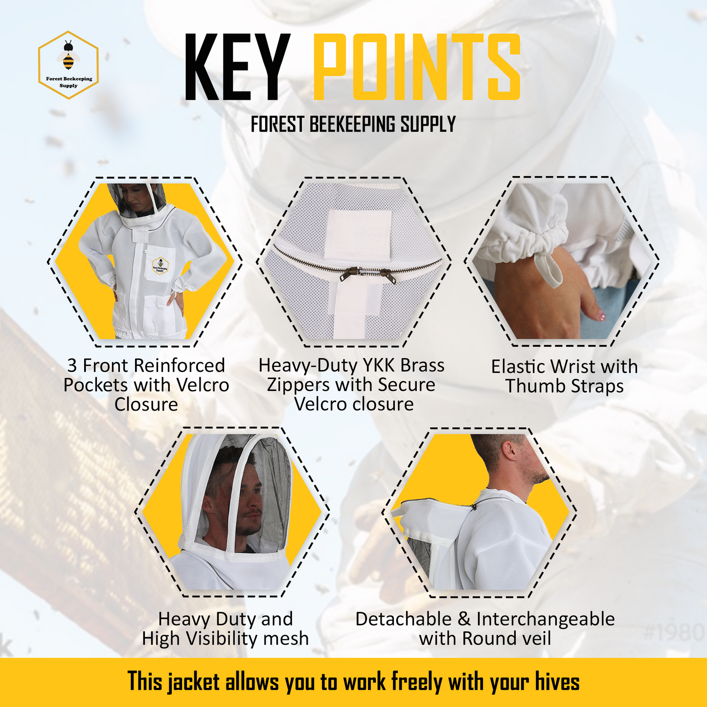 key points of beekeeping jacket