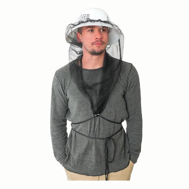 Beekeeper pocket veil for easy hive inspection and sting protection