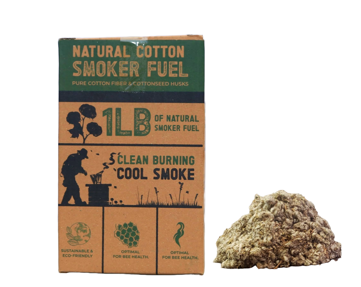 bag of beekeeping smoker fuel cotton fiber  with cool smoke