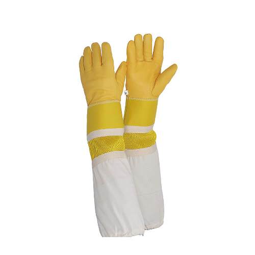 
                  
                    Load image into Gallery viewer, Cowhide heavy Duty Beekeeping glove with Cuff and Ventilated sleeve
                  
                