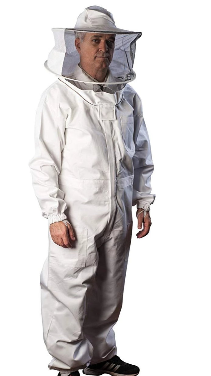 Bees & Co U73 Natural Cotton Beekeeper Suit with Round Veil