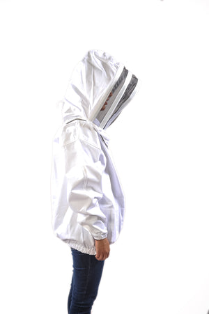 
                  
                    Load image into Gallery viewer, Forest Beekeeping | Premium breathable Cotton Beekeeper Jacket with Fencing Veil
                  
                