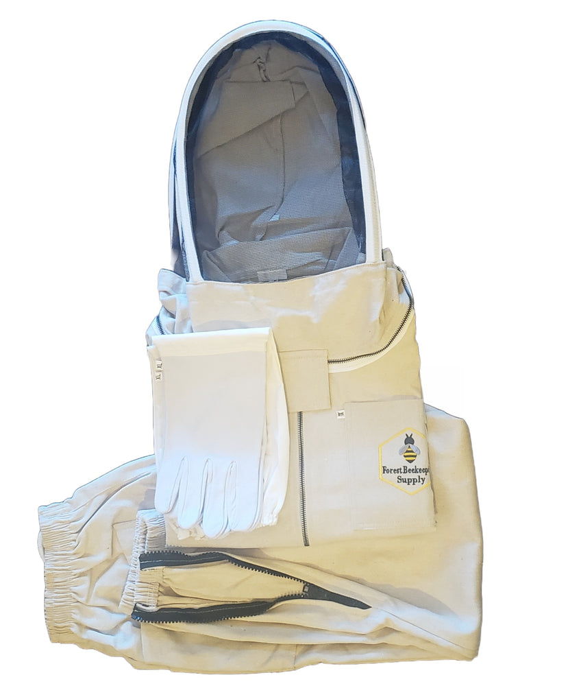 
                  
                    Load image into Gallery viewer, Bee Hive Starter kit Beekeeper Full Body Protection with Cotton Canvas Jacket Pant and Glove
                  
                
