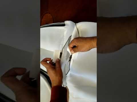 showing how to replace beekeeping veil