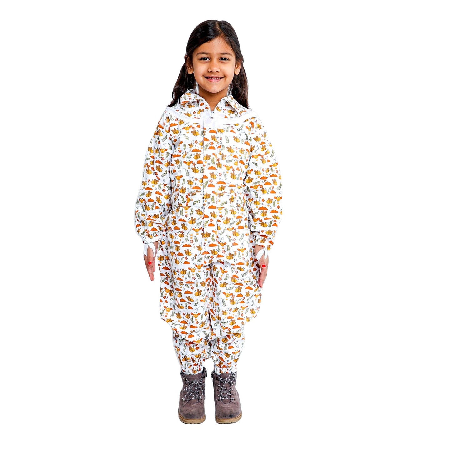 children beekeeping printed suit