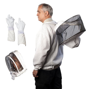 
                  
                    Load image into Gallery viewer, Forest Beekeeping Supply  Ventilated Bundle 3 layer jacket round &amp;amp; glove &amp;amp;  Fencing veil
                  
                