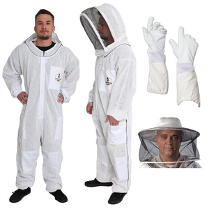 
                  
                    Load image into Gallery viewer, Beekeeping Ventilated Bundle 3 Layer Bee Suit  with glove and Extra Round Veils
                  
                