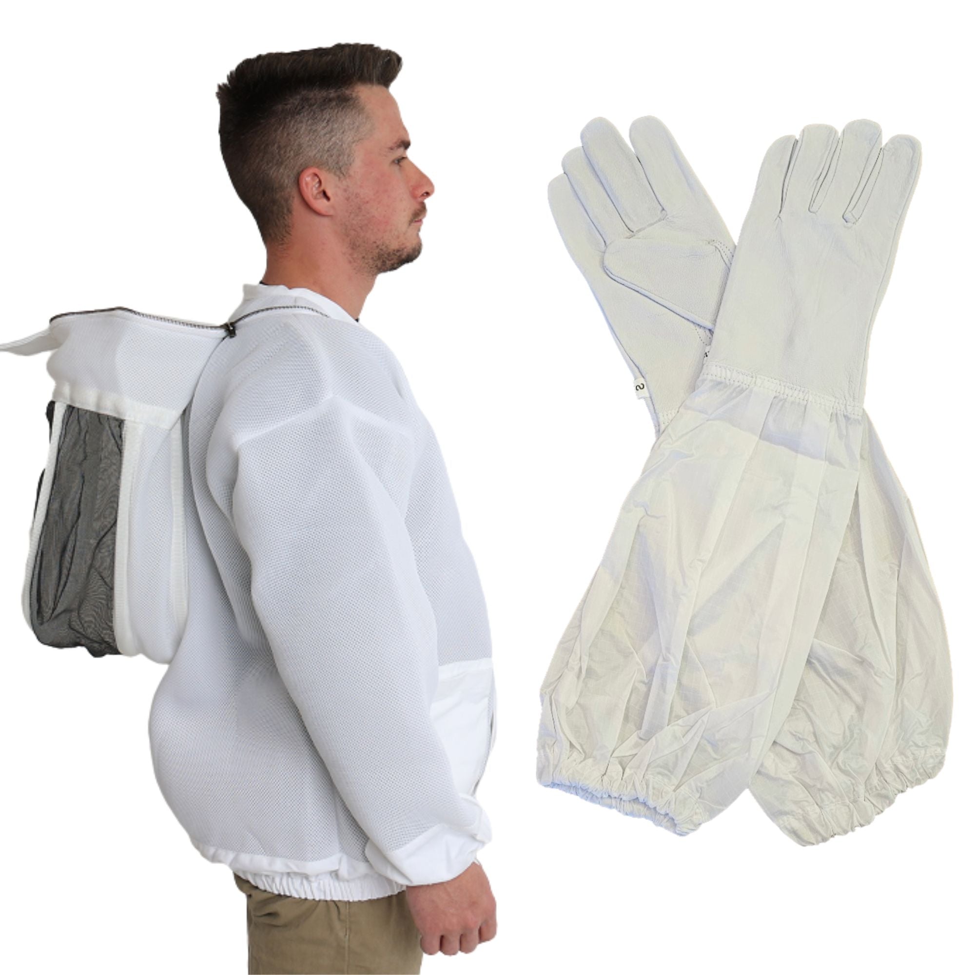 Ventilated Ultralight Beekeeping Jacket with Veil-Forest