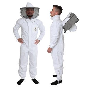 
                  
                    Load image into Gallery viewer, Beekeeping Suit – Lightweight Cotton, Heavy Duty YKK Zippers, High-Visibility Round Veil
                  
                