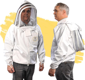 
                  
                    Load image into Gallery viewer, Premium breathable Cotton Beekeeper Jacket with Fencing Veil
                  
                