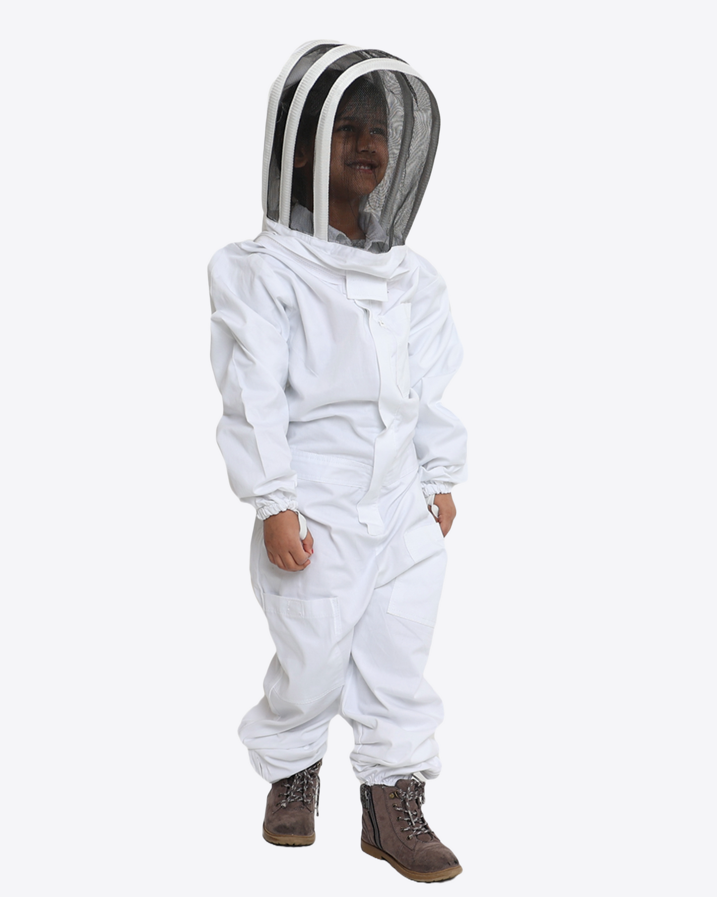 Kids full-body beekeeping suit with veil from Forest Beekeeping Supply