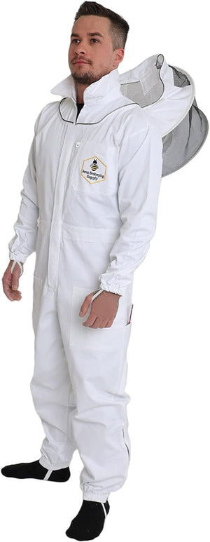 
                  
                    Load image into Gallery viewer, bee suit for beekeeper with round hood  breathable cotton  beekeeping supply 
                  
                