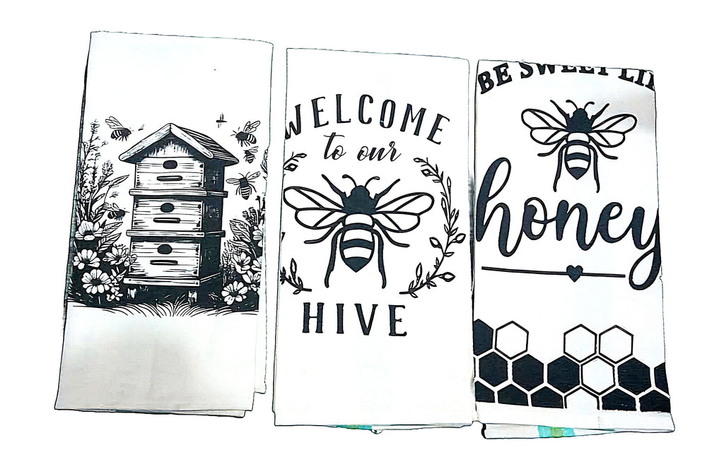 Forest beekeeping supply   Bee themed kitchen dish towels