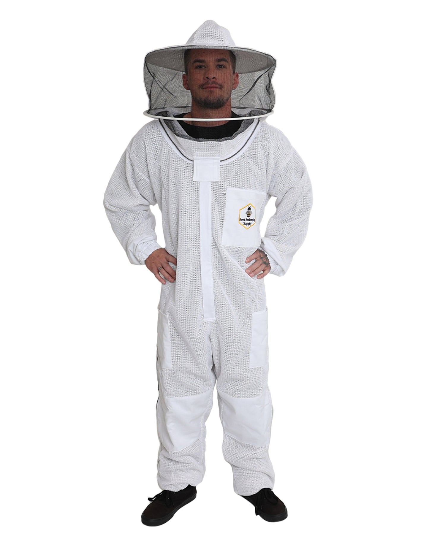 
                  
                    Ventilated beekeeping suit with round veil from Forest Beekeeping Supply
                  
                