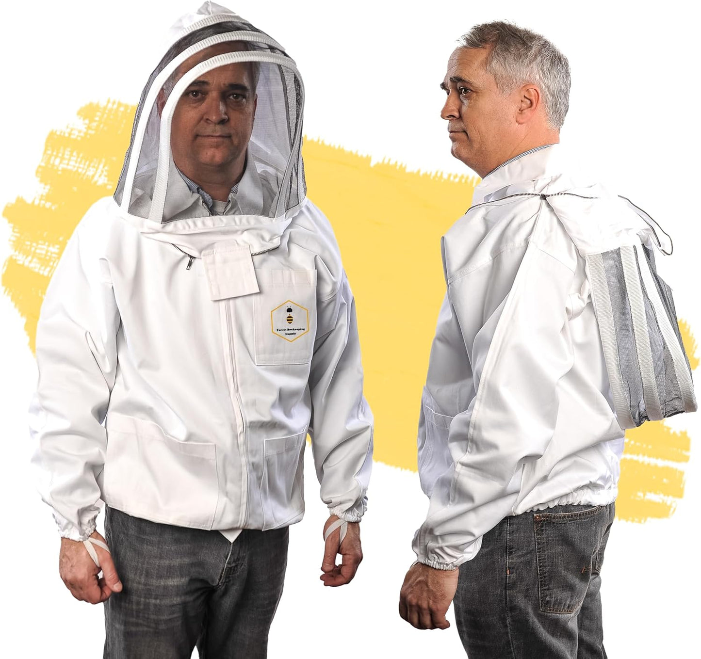 Forest Beekeeping Supply goatskin leather ventilated beekeeper glove. The glove features durable goatskin leather for protection and a ventilated design to keep hands cool and comfortable during hive inspections.