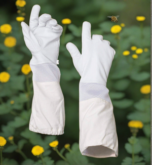 
                  
                    Load image into Gallery viewer, beekeeping glove, leather beekeeper glove, ventilated beekeeping glove
                  
                