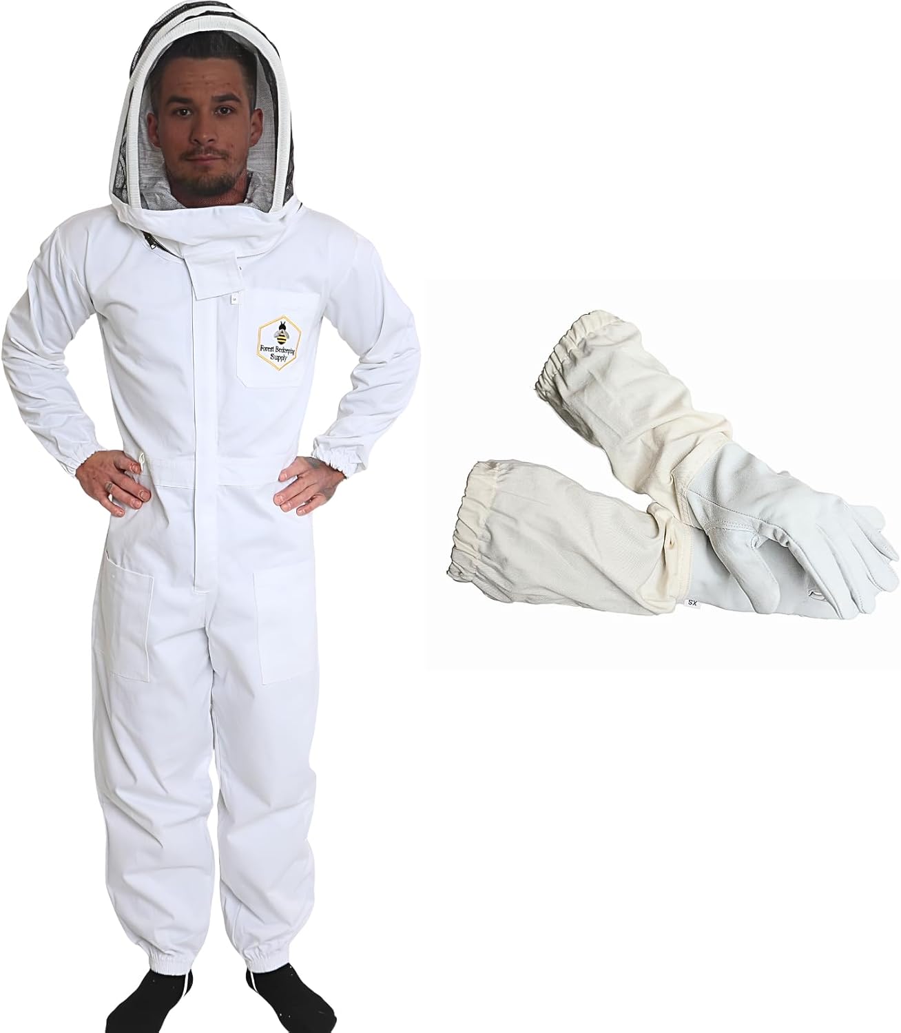 bee suit with glove for beekeepers for hive maintenance by forest beekeeping supply 