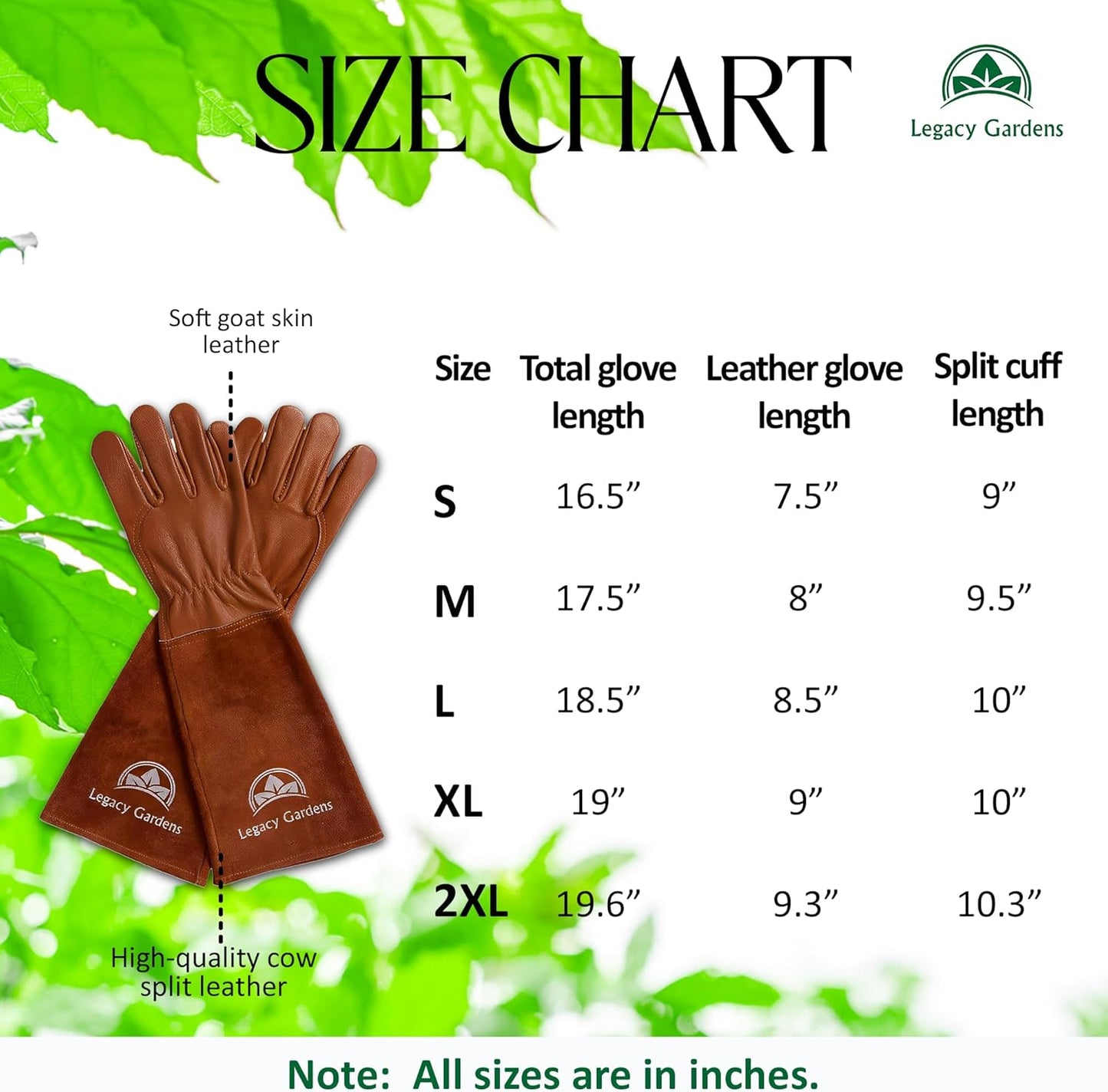 extra strong gardening gloves Legacy Gardens Rose Pruning Gardening Leather Gloves With Long Leather Forearm (Medium, Yellow)