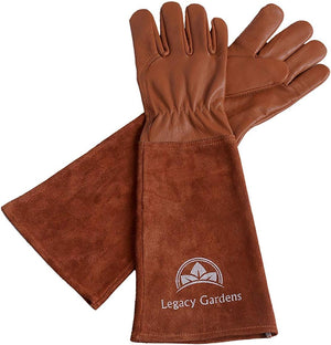 
                  
                    Load image into Gallery viewer, Legacy Gardens Thorn Resistant Leather Gardening Gloves for Rose Pruning &amp;amp; Yard work
                  
                