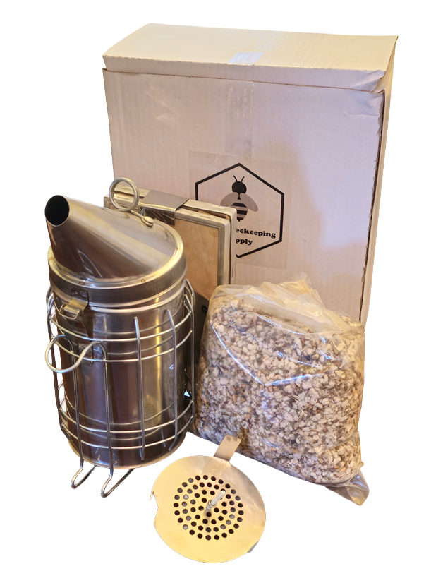 Forest beekeeping supply. bee hive smoker with 1/2 lbs cotton fiber beekeeper smoker fuel 
