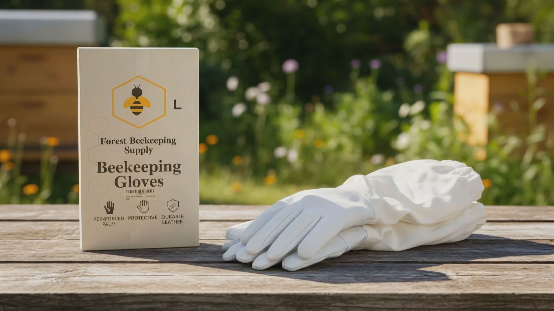Forest beekeeping supply beekeeper glove for sting protection during hive maintenance  
