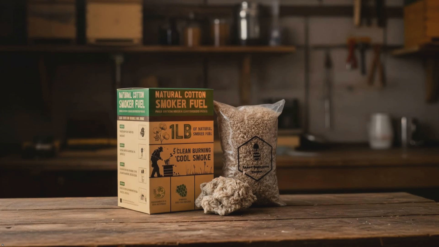 Forest Beekeeping Supply 1 lbs Hive Smoker fuel, Natural Cotton Fiber