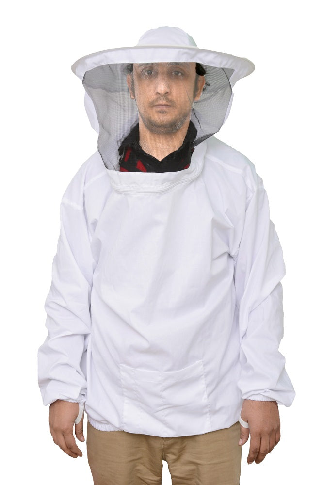 
                  
                    Load image into Gallery viewer, Forest beekeeping Supply - Beekeeper Pull Over Smock Bee Jacket with Veil
                  
                