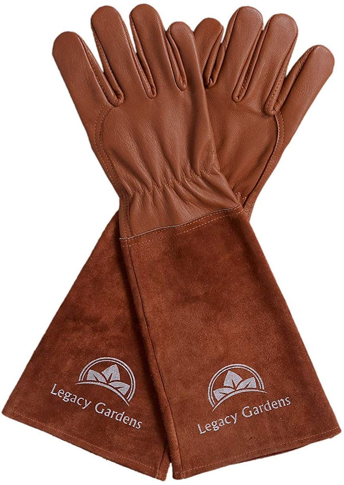 Gardening leather gloves, rose pruning leather glove, ladies rose glove with long leather cuff , throne proof men and women glove, bee  yard  gardening gloves. Bee Pollination Gloves 