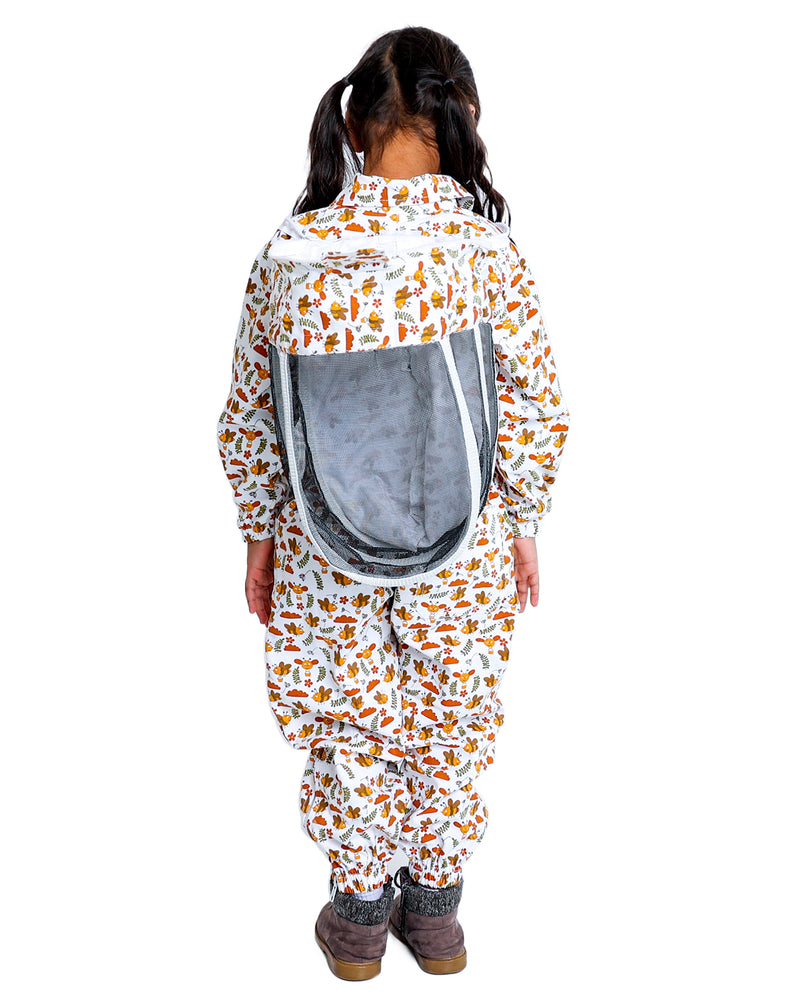 
                  
                    Load image into Gallery viewer, Forest Beekeeping Supply- Bee Print -Kids Full Body-  100% Cotton Twill Soft to Children’s Skin tuff to bee Stings with Self Supporting Fencing Veil
                  
                