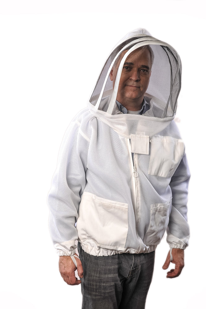 
                  
                    Load image into Gallery viewer, Ventilated beekeeping jacket, Ultralight air breeze bee jacket, beekeeper jacket with veil, vented bee jacket 
                  
                