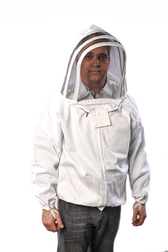 Forest Beekeeping | Premium breathable Cotton Beekeeper Jacket with Fencing Veil