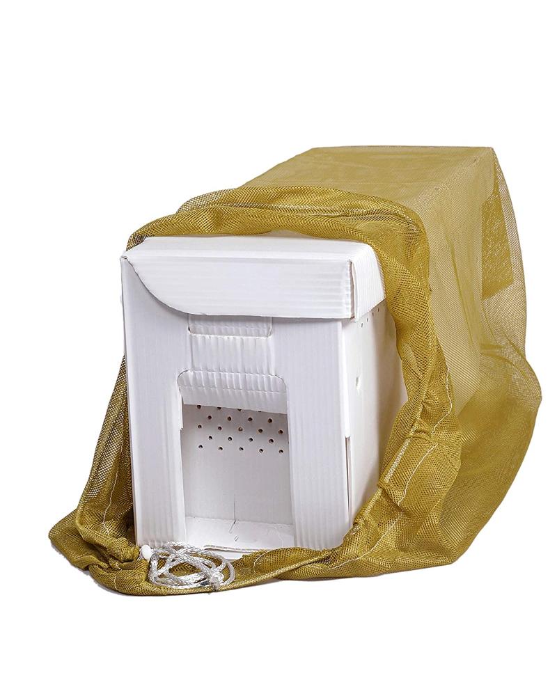 
                  
                    Forest Beekeeping Supply hive nuc package bee mesh transport bag. The bag is made from durable mesh material, designed for safe and breathable transport of bee nucs while allowing for ventilation and protection during handling.
                  
                