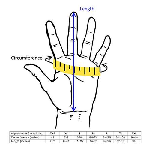 beekeeping gloves size chart